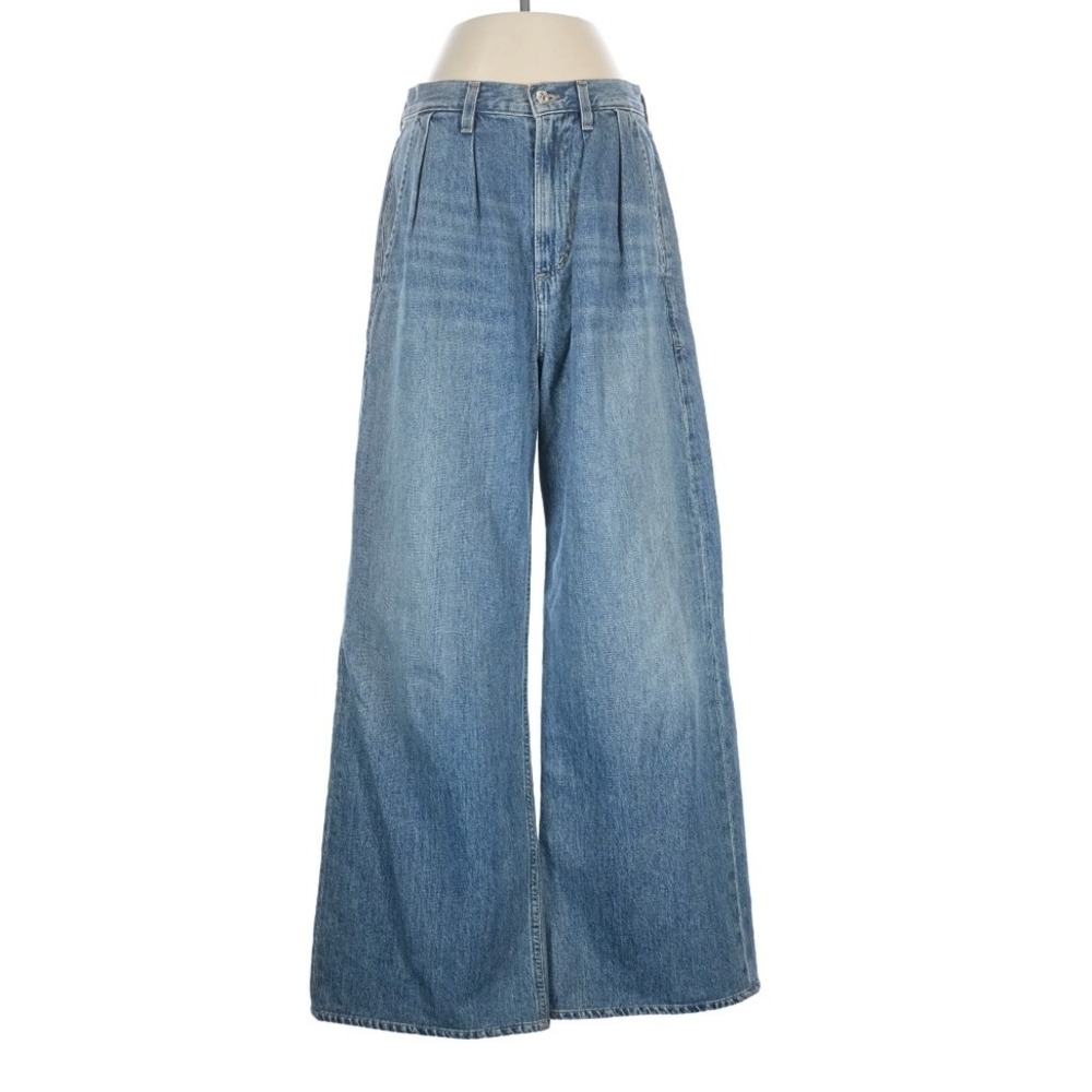 Citizens of Humanity Horseshoe Wide Leg Jeans Blue Organic Cotton Size 26